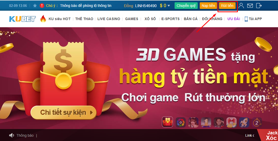 hướng dẫn quy trình rút tiền kubet